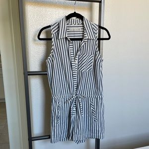 Abercrombie Navy & White Striped Romper